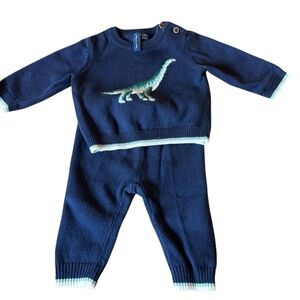 Janie and Jack (3-6 months) Dinosaur Sweater with matching pants